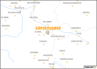 map of Garm-e Rūdbār