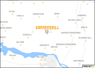 map of Garners Mill