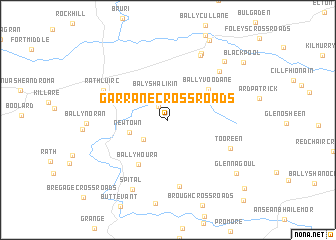 map of Garrane Cross Roads