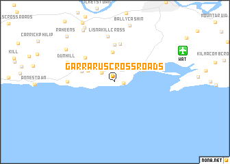 map of Garrarus Cross Roads