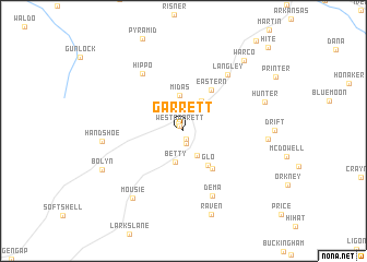 map of Garrett