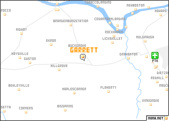 map of Garrett