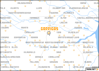 map of Garrigás