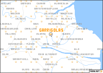 map of Garrigolas