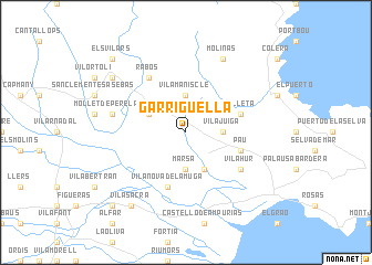 map of Garriguella