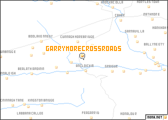 map of Garrymore Cross Roads