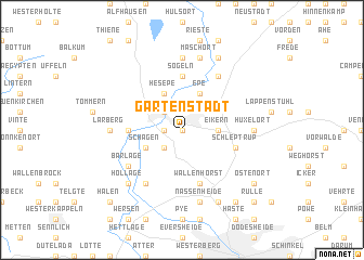 map of Gartenstadt