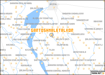 map of Gartoshmāl-e Talkor