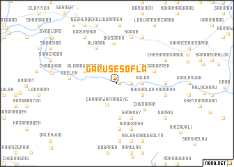 map of Garūs-e Soflá