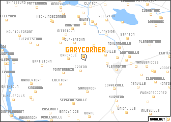 map of Gary Corner