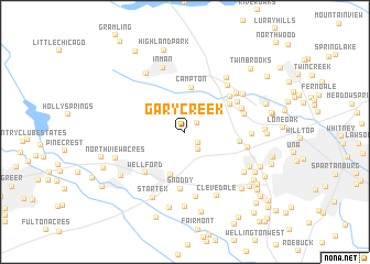 map of Gary Creek