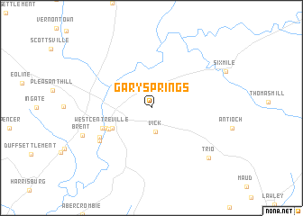 map of Gary Springs