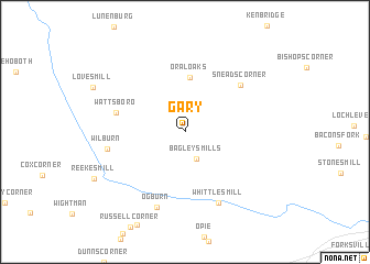 map of Gary