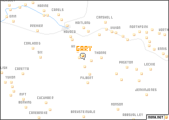 map of Gary
