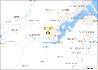 map of Gary