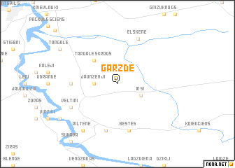 map of Gārzde