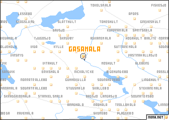 map of Gåsamåla