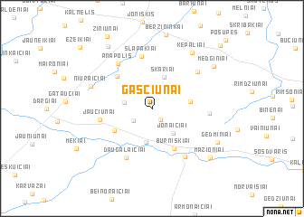 map of Gasčiūnai