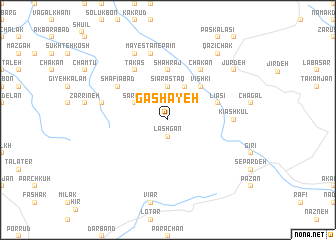 map of Gashāyeh