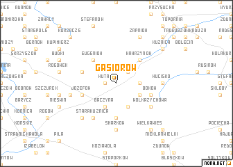 map of Gąsiorów