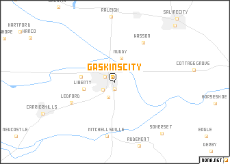 map of Gaskins City