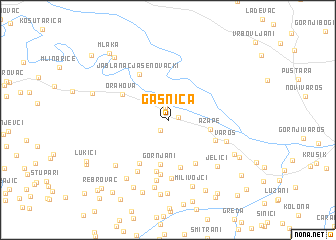 map of Gašnica