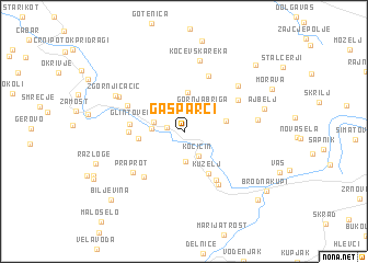 map of Gašparci