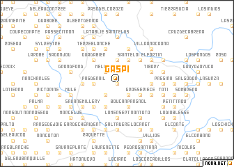 map of Gaspi