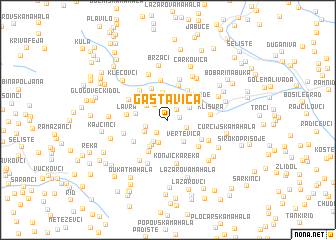 map of Gaštavica