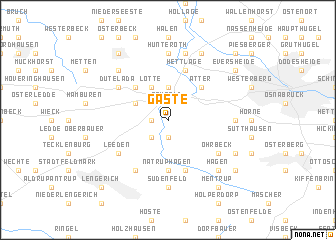 map of Gaste