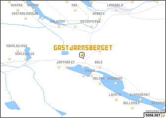 map of Gåstjärnsberget