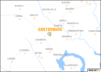 map of Gastonburg