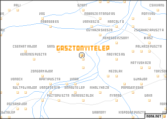 map of Gasztonyitelep