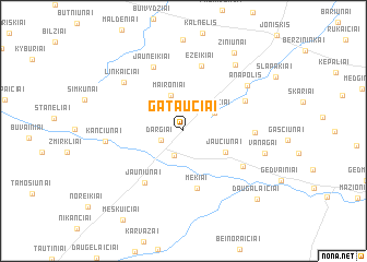 map of Gataučiai