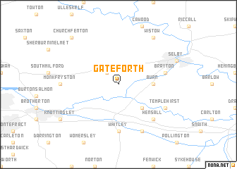 map of Gateforth