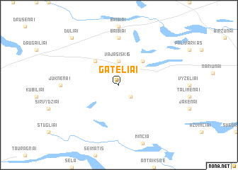 map of Gateliai
