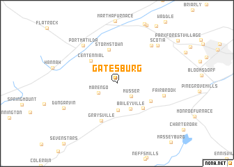 map of Gatesburg