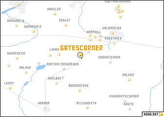 map of Gates Corner