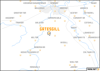 map of Gatesgill