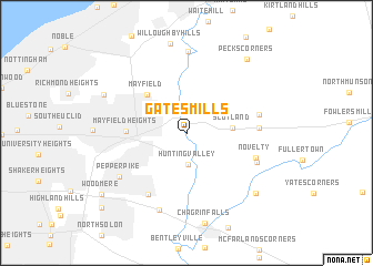 map of Gates Mills