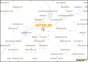 map of Gátőrlak