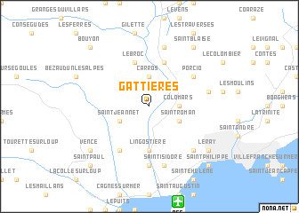 map of Gattières
