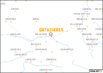 map of Gatuzières