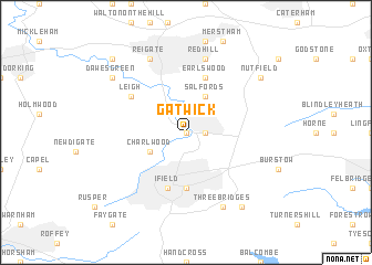 map of Gatwick