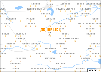 map of Gaubeliai