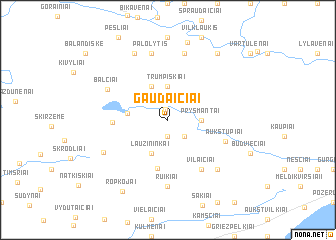 map of Gaudaičiai