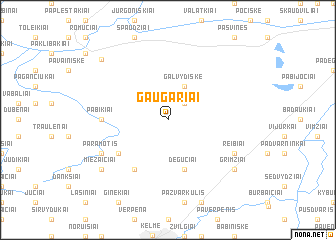 map of Gaugariai