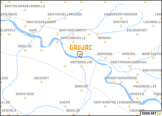 map of Gaujac