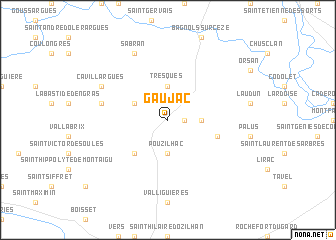 map of Gaujac