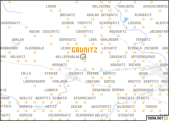 map of Gaunitz